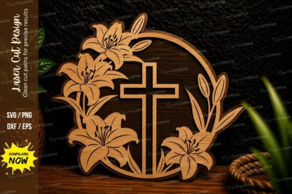 Cross Lily Floral Laser Cut Svg Design Review