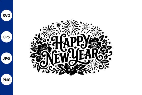 Floral New Year Greeting Vector Review