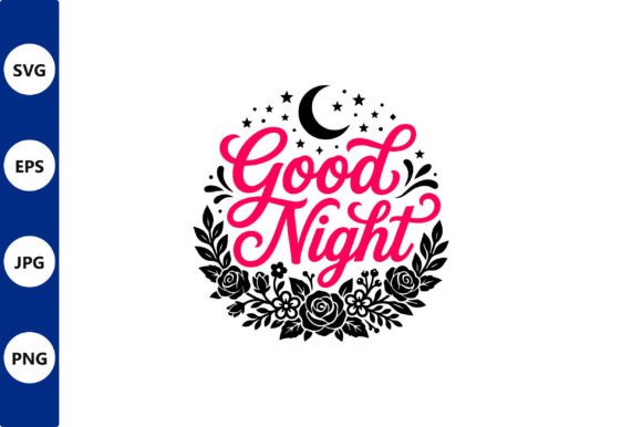 Good Night Floral Wreath Circle Vector Review