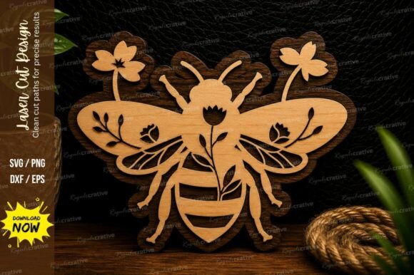 Honey Bee Floral Laser Cut Svg Design Review