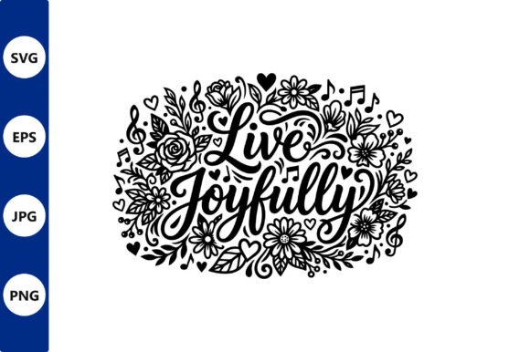Live Joyfully Floral Doodle Border Review