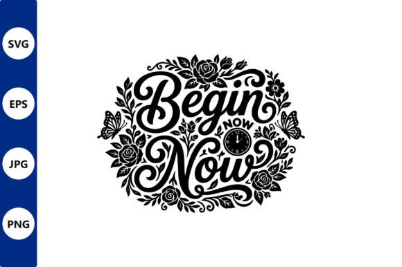 Ornate Circular Typography with Begin Review