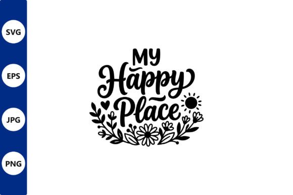 Round Floral Circle Vector with Happy: A Designer's Stitch Test